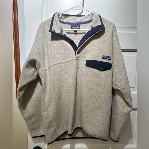 Men’s Patagonia Synchilla Snap T Fleece Pullover in Oatmeal Heather - Picture 2 of 8
